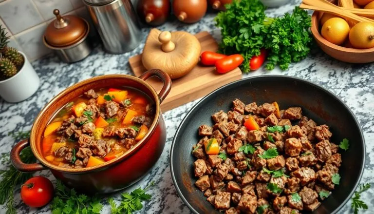 Diced beef recipe