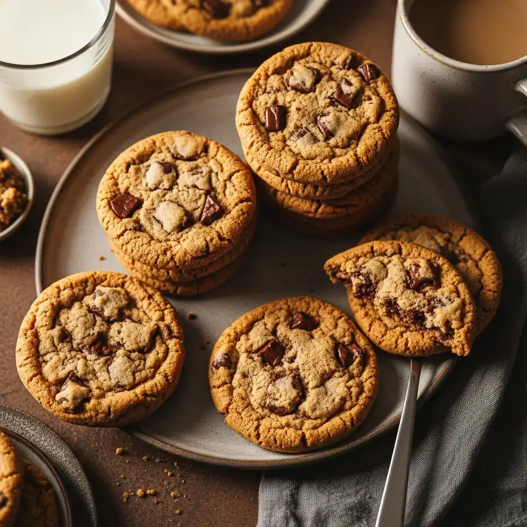 Plated Millie’s chocolate chip cookies ready to serve