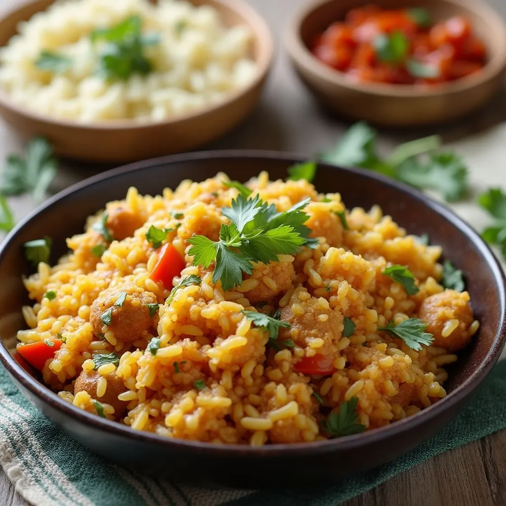ethnic brown rice with vegetables recipe