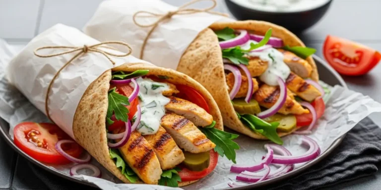 Chicken Shawarma Wraps with Grilled Chicken and Garlic Sauce